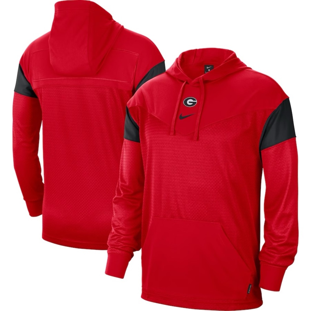 NWT’s Nike Georgia Bulldogs Sideline Jersey Pullover Hoodie Men’s Size Large